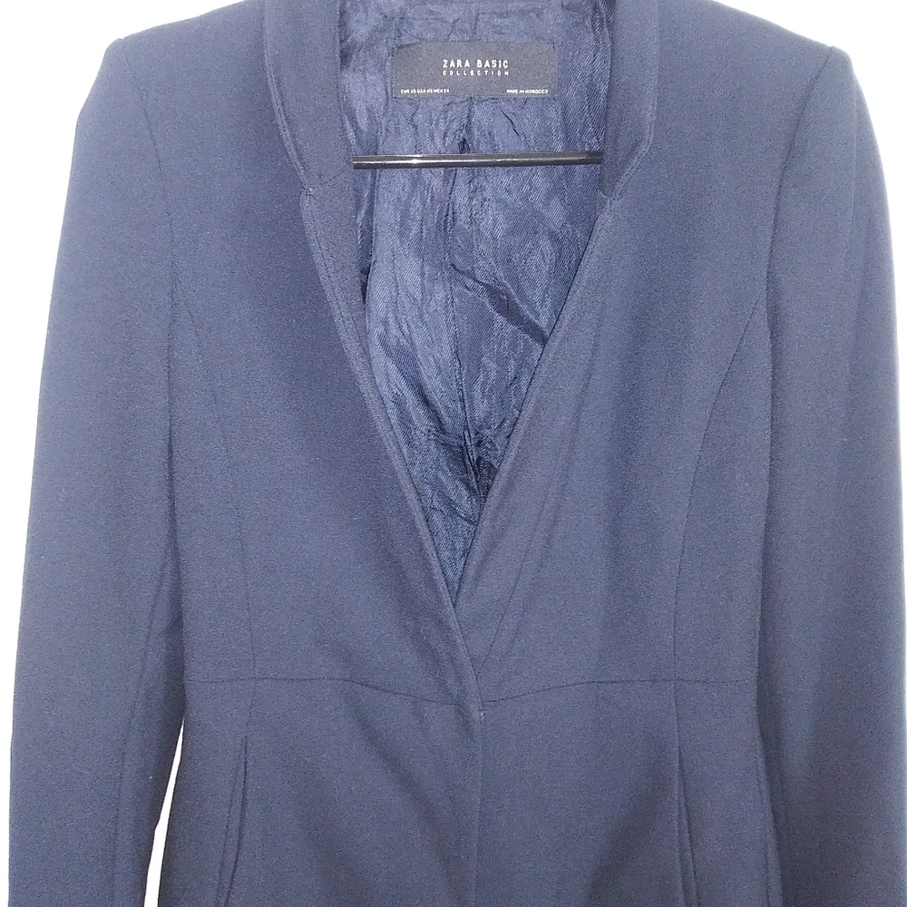 Zara Basic Collection Blazer Suit Jacket X Small - image 3